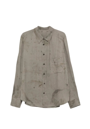 Ziggy Chen pocket print shirt - Grey