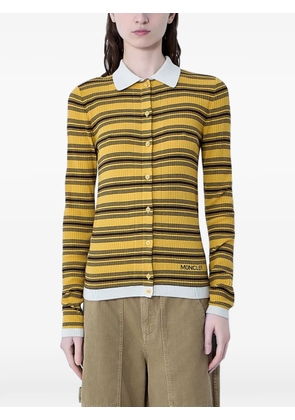 Moncler striped button-fastening shirt - Yellow