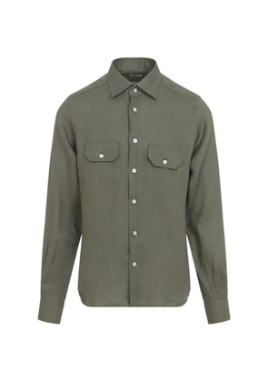 Kiton chest-pocket shirt - Green