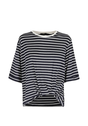 Seventy striped knotted top - Blue