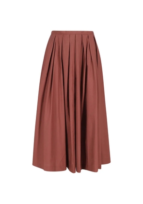 Roberto Collina pleated midi skirt - Brown