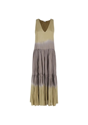 Roberto Collina Tie-dye effect maxi dress - Neutrals
