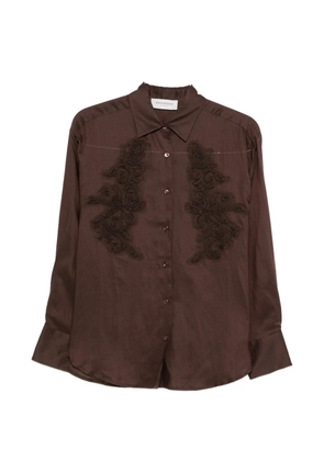 ERMANNO FIRENZE long-sleeve embellished shirt - Brown