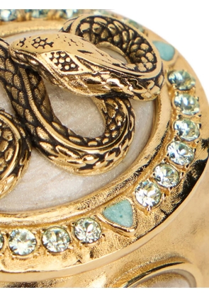 Roberto Cavalli Snake and Gemstone ring - Gold