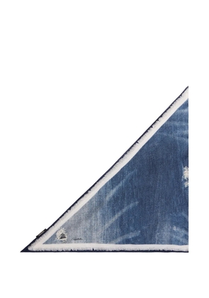 Roberto Cavalli patchwork-effect silk scarf - Blue