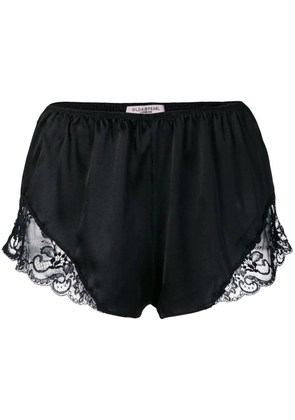 Gilda & Pearl Rita lace-trimmed satin shorts - Black