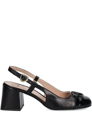 Love Moschino 70mm logo-plaque pumps - Black