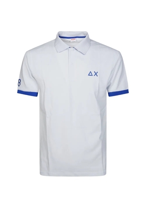 Sun68 embroidered trim polo shirt - White