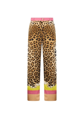 Roberto Cavalli animal-print trousers - Brown