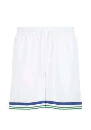 Casablanca Tennis Club Icon silk shorts - White