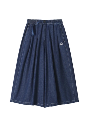 FINGERCROXX logo-appliqué trousers - Blue