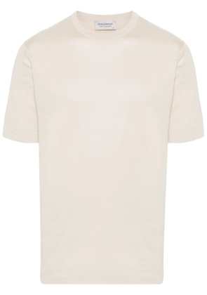 John Smedley fine-knit cotton T-shirt - Neutrals