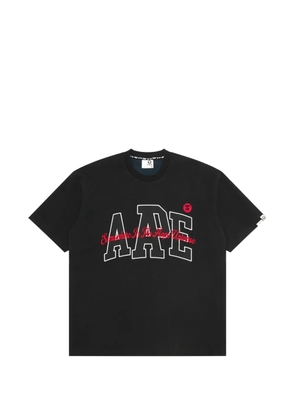AAPE BY *A BATHING APE® logo-embroidered T-shirt - Black