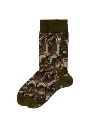 AAPE BY *A BATHING APE® camouflage logo socks - Green