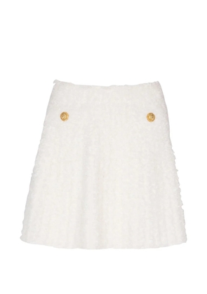 Balmain button-embellishment mini skirt - White
