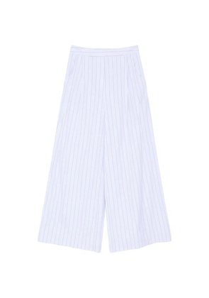 Erika Cavallini pinstriped pleated trousers - Blue