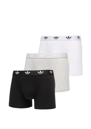 adidas logo-waistband boxers (set of three) - Black
