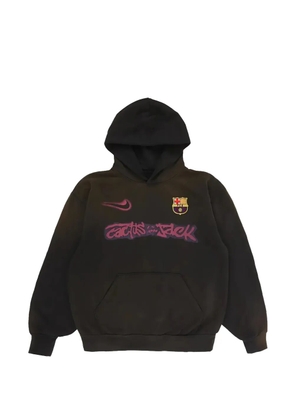 Nike x FC Barcelona x Cactus Jack split-dye crest hoodie - Brown