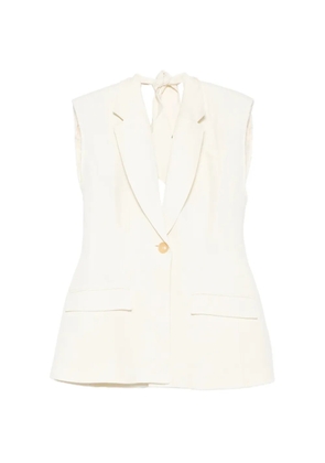 Erika Cavallini flap-pocket vest - Neutrals