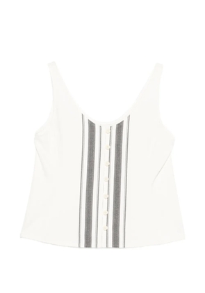 Low Classic striped button top - Neutrals