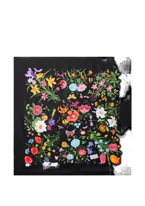 Gucci floral-print silk scarf - Black