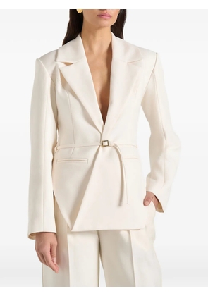 Manière De Voir Yuna plunge belted blazer - Neutrals