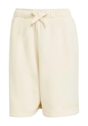 adidas elastic-waistband logo shorts - Neutrals