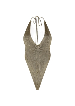 Roberto Cavalli ribbed bodysuit - Gold