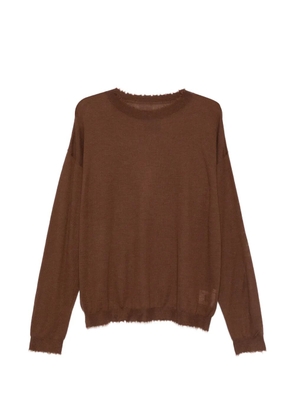 Frei-Mut frayed sweater - Brown