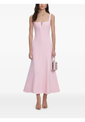 Self-Portrait square-neck midi dress - Pink