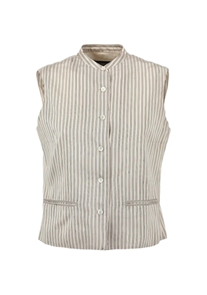 Aspesi Vintage striped button vest - Neutrals