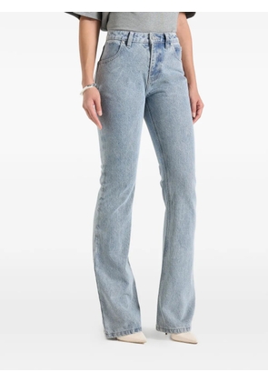 Manière De Voir Abbie flared contrast-stitch jeans - Blue