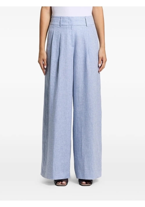 Peserico pleated palazzo pants - Blue