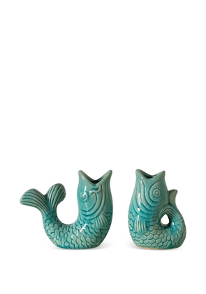 CU I SEEYOU fish-design candle holder (set of two) - Green