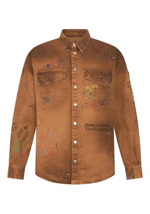 DSQUARED2 handmade scribbles shirt - Brown