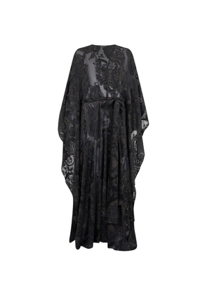 Roberto Cavalli V-neck patterned kaftan - Black