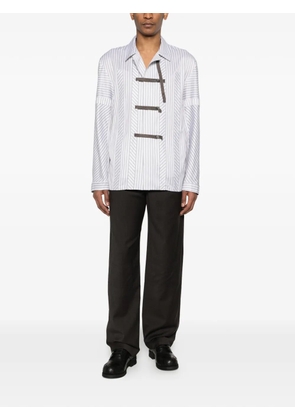 Kiko Kostadinov striped buttoned shirt - White