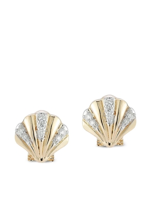 Mateo diamond shell earrings - Gold