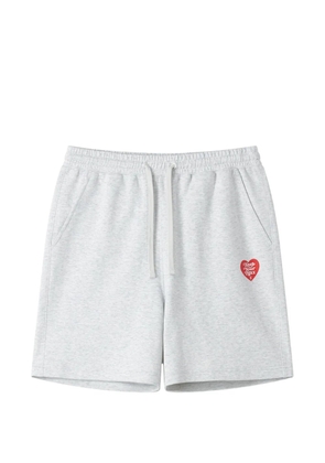 FINGERCROXX drawstring heart-motif track shorts - Grey