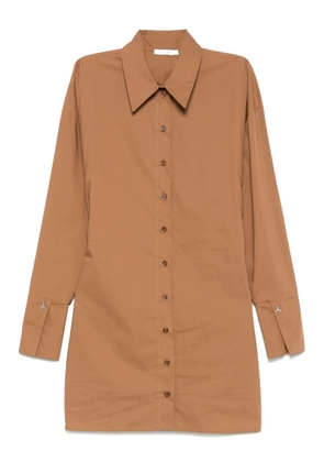 Patrizia Pepe poplin mini dress - Brown