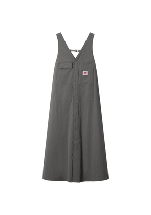 FINGERCROXX pocket V-neck midi dress - Grey