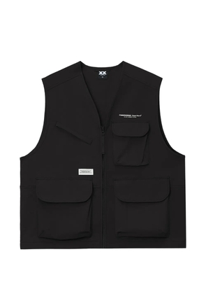 FINGERCROXX pocket zip gilet - Black
