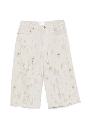 Haikure Beck Bull Destroy distressed shorts - Neutrals