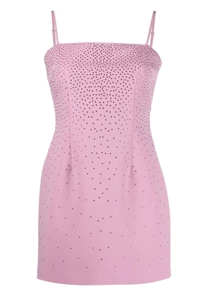 Blumarine rhinestone-embellished mini dress - Pink