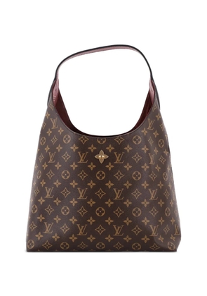 Louis Vuitton Pre-Owned Flower Monogram Canvas with Leather hobo bag - Brown