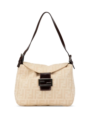 Fendi Pre-Owned 2000-2010 Zucca Canvas Double Flap Mamma shoulder bag - Brown