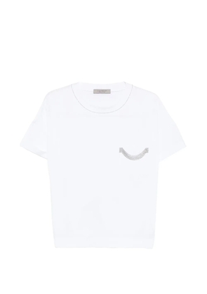 D.Exterior pocket-embellished T-shirt - White