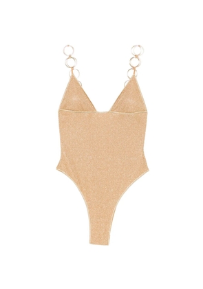 Oséree Lumiere ring triangle swimsuit - Gold