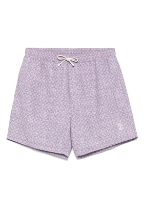 Brunello Cucinelli floral-print swim shorts - Purple