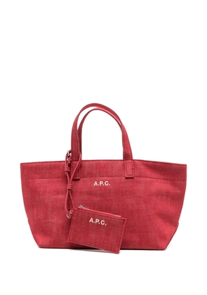 A.P.C. small Drummer tote bag - Red